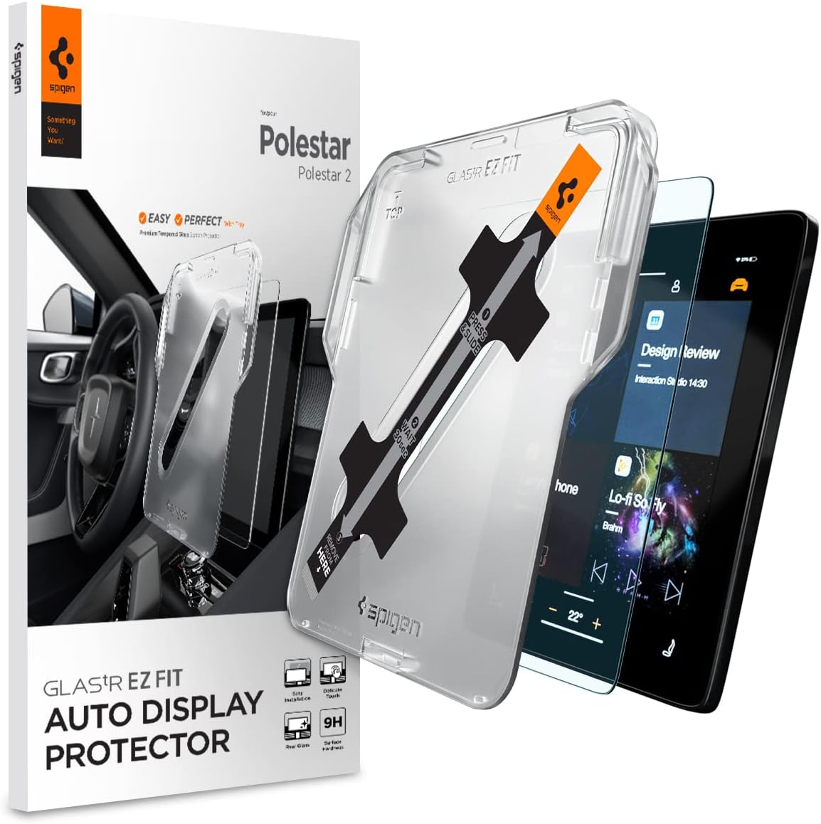 Spigen Tempered Glass Screen Protector for Polestar 2 Dashboard