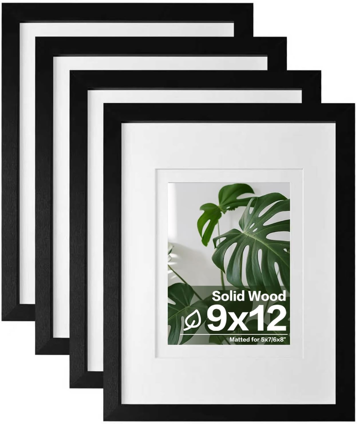 9x12 Picture Frames by Egofine - Solid Wood for Display