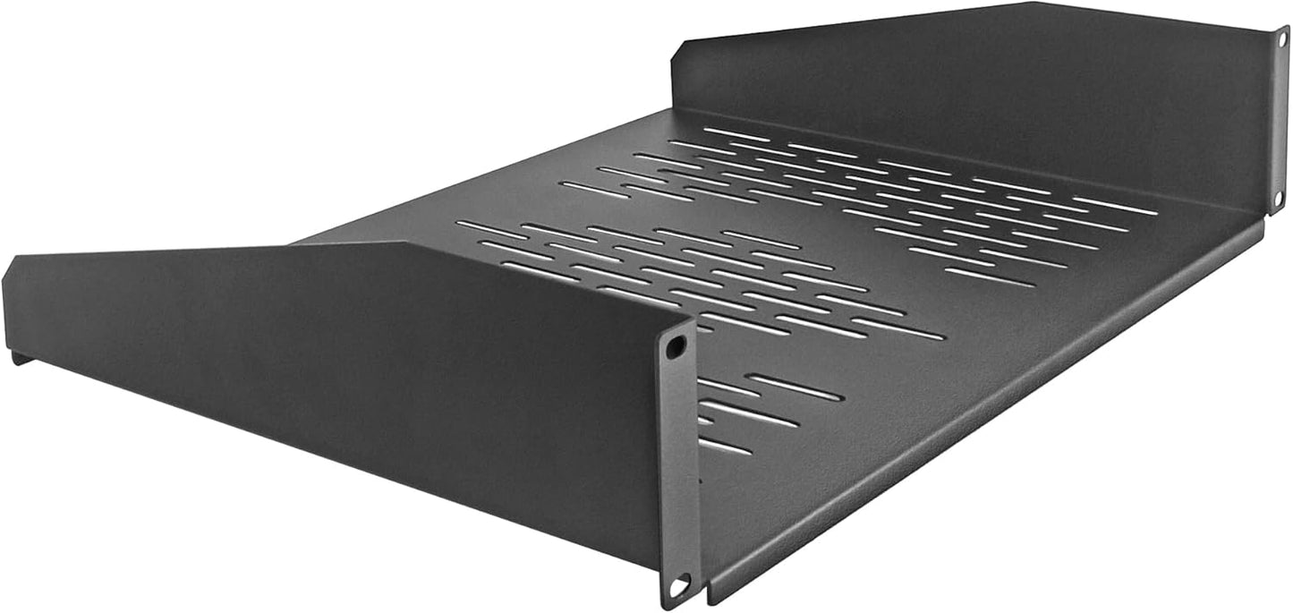 RIVECO 19 2U Rack Shelf for Server Cabinet with Vented Design