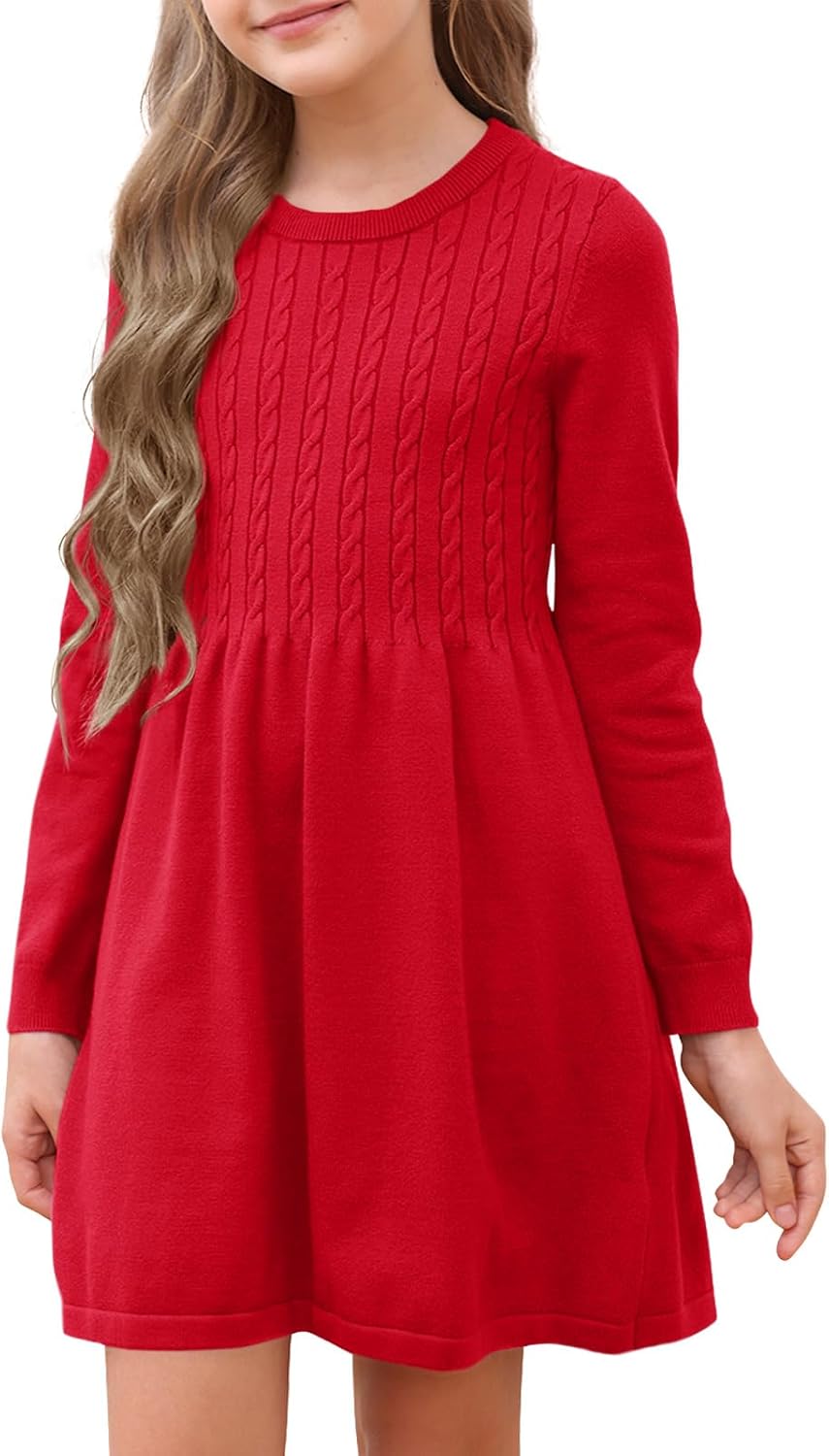 Fommykin Girls Sweater Dress for Fall Winter - Cute Style