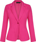 Women Long Sleeve Open Front Blazer - Slim Office Jacket