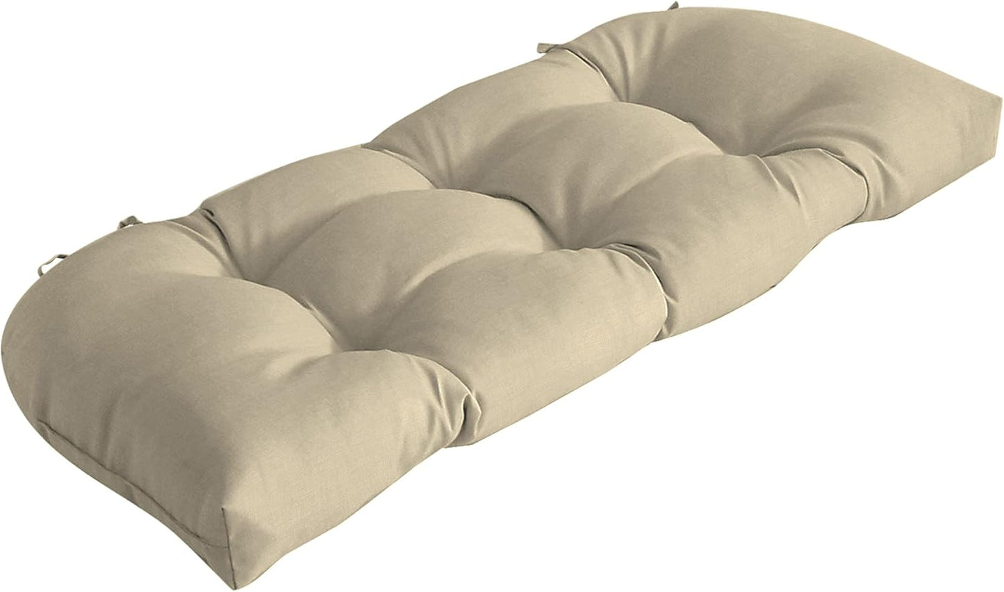 Arden Outdoor Wicker Settee Cushion, Rain-Proof and Fade Resistant
