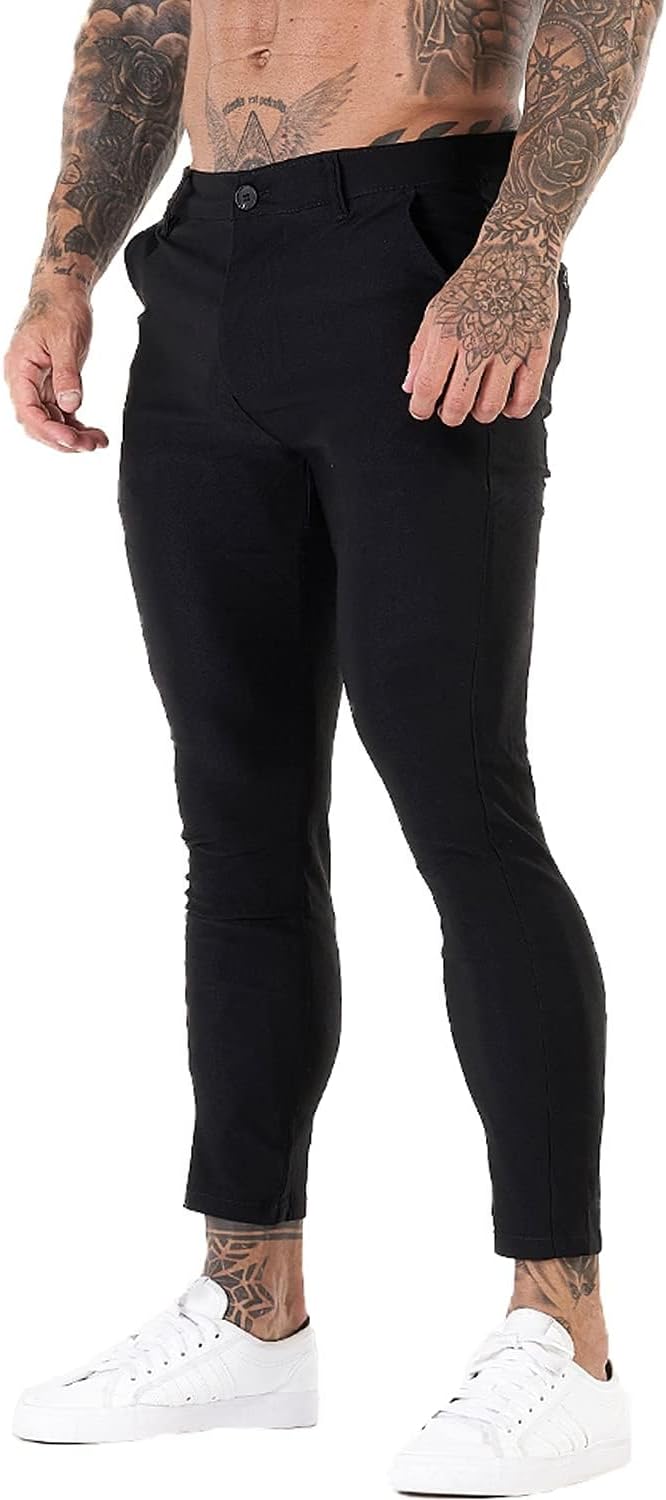 GINGTTO Mens Dress Pants Slim Fit Chino Pants for Formal Wear
