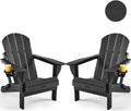 Folding Adirondack Chair Wood Texture 2 Pack - Weather Resistant