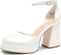 Women's Chunky Platform High Heels Pumps - 4in Block Heel