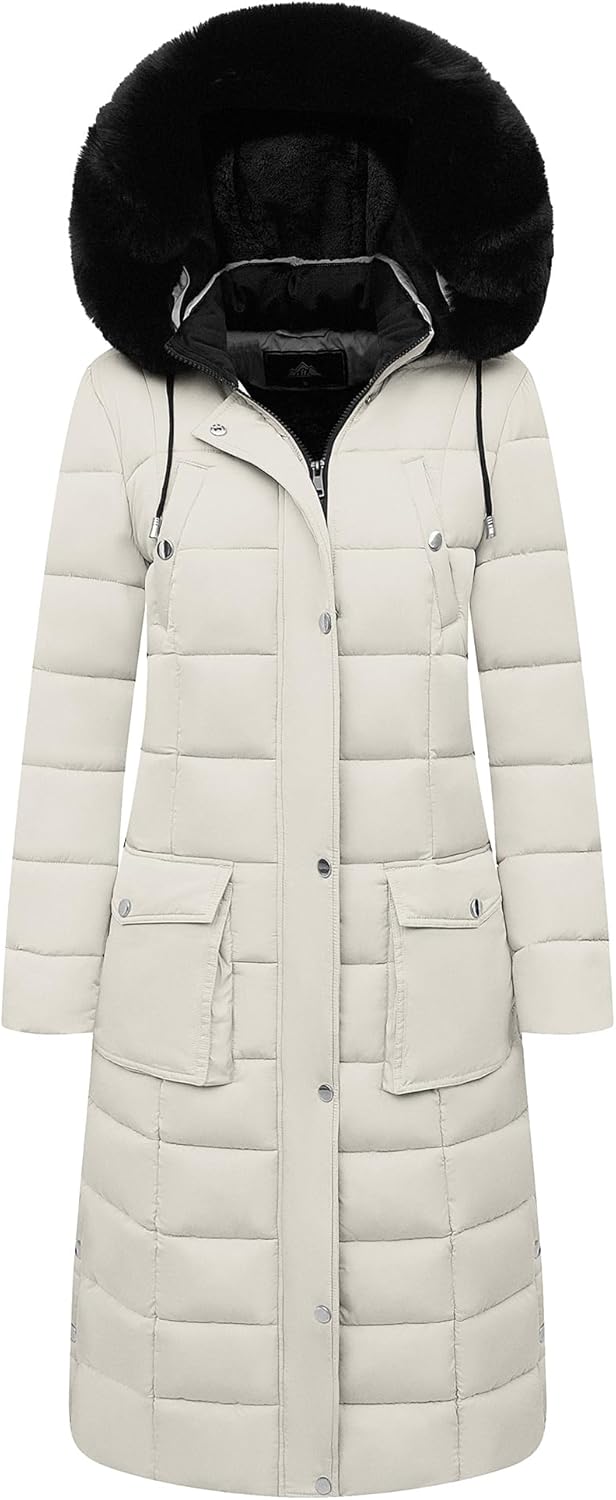 Women's Waterproof Long Winter Coat - Warm Puffer Jacket