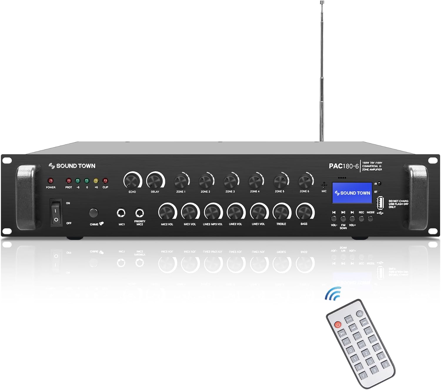180W 6-Zone Commercial Power Amplifier for Restaurants and Bars