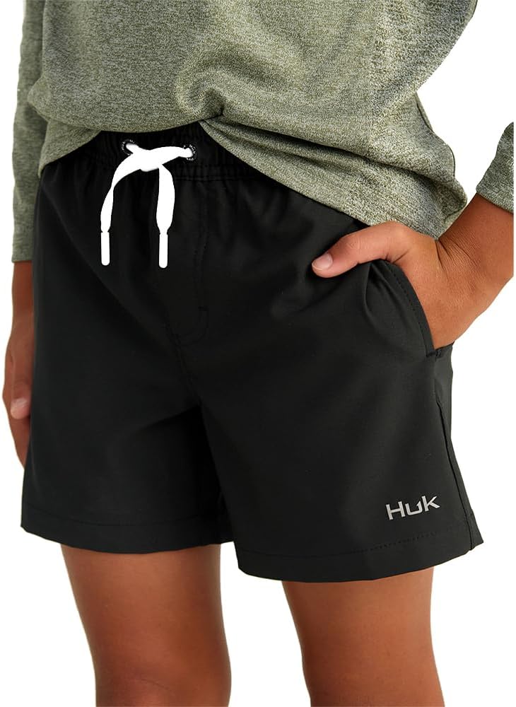 HUK Boys Pursuit Volley Short - Quick-Dry Fishing Shorts for Kids