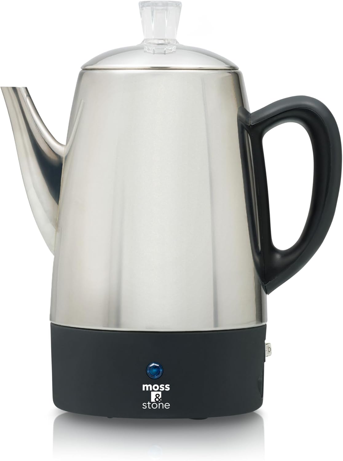 Moss & Stone Electric Percolator Coffee Pot Brews 10 Cups