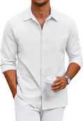 Men's Oxford Dress Shirt Long Sleeve Regular Fit - Comfortable Cotton