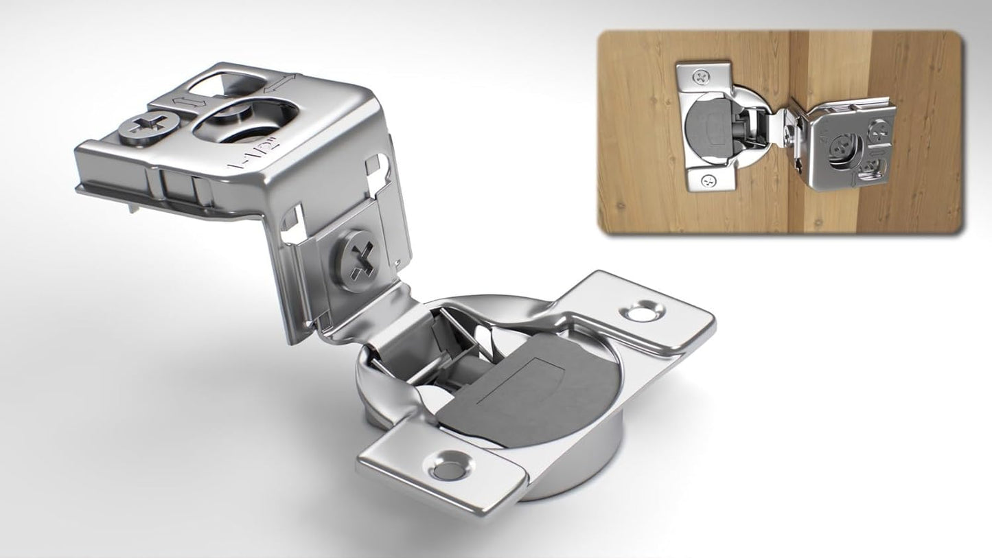 Berta 100-Pack Soft Closing Face Frame Cabinet Hinges 1-1/2 in