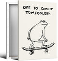 Frog Poster Skateboard Canvas Wall Art - Funny Room Print