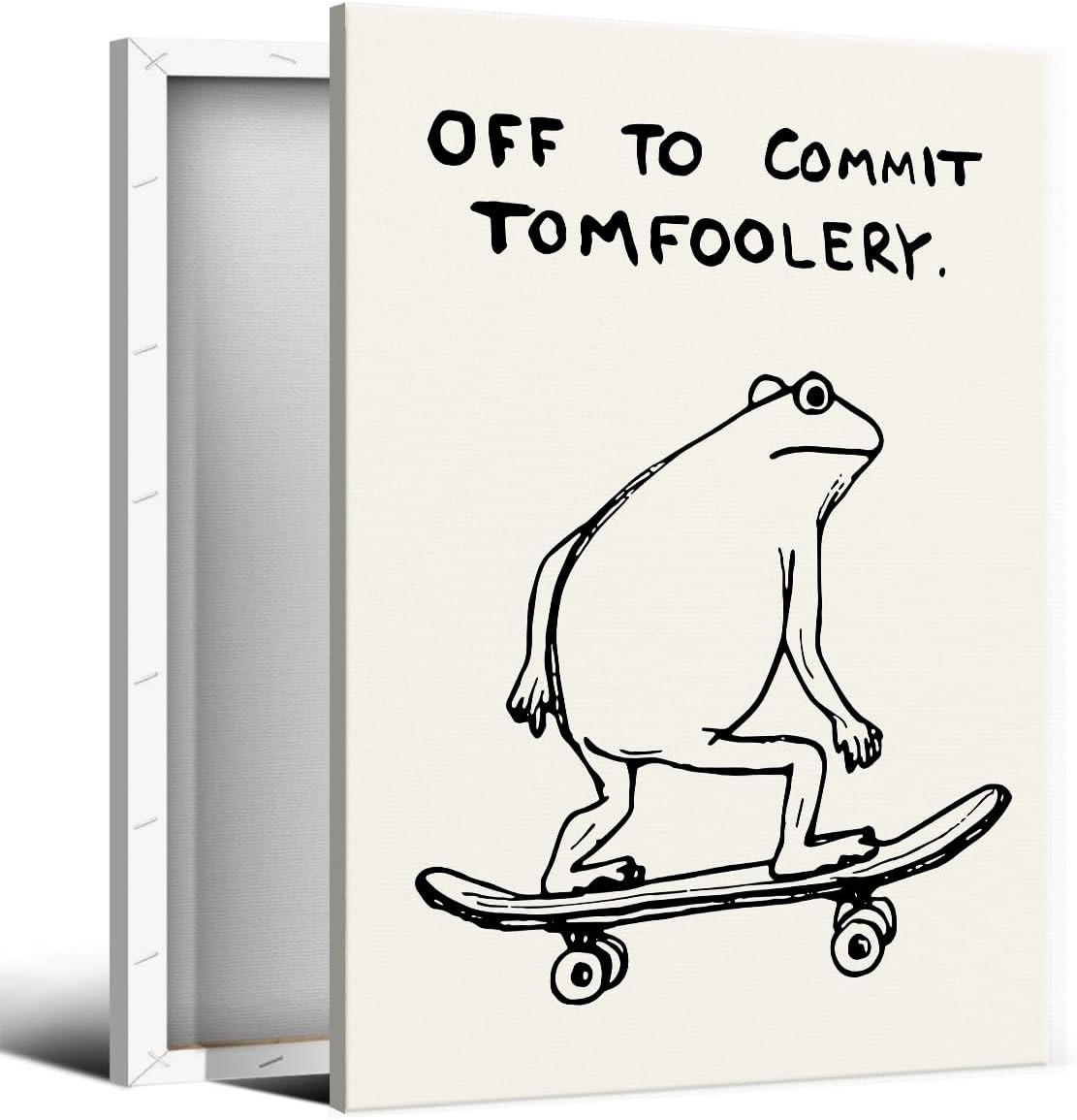 Playful Frog Canvas Prints for Trendy Room Aesthetic 24x36in