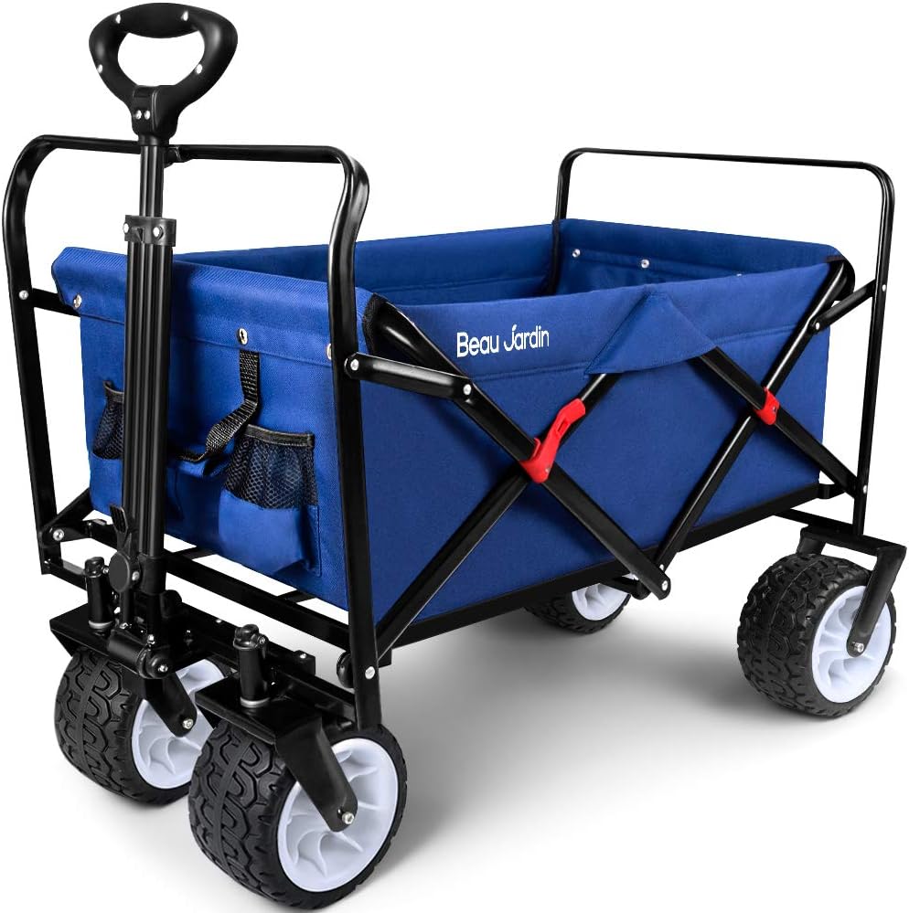 300lb Capacity Heavy Duty Folding Wagon - BEAU JARDIN