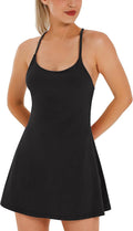 Womens Tennis Dress with Built-In Shorts - Breathable Athletic A-Line