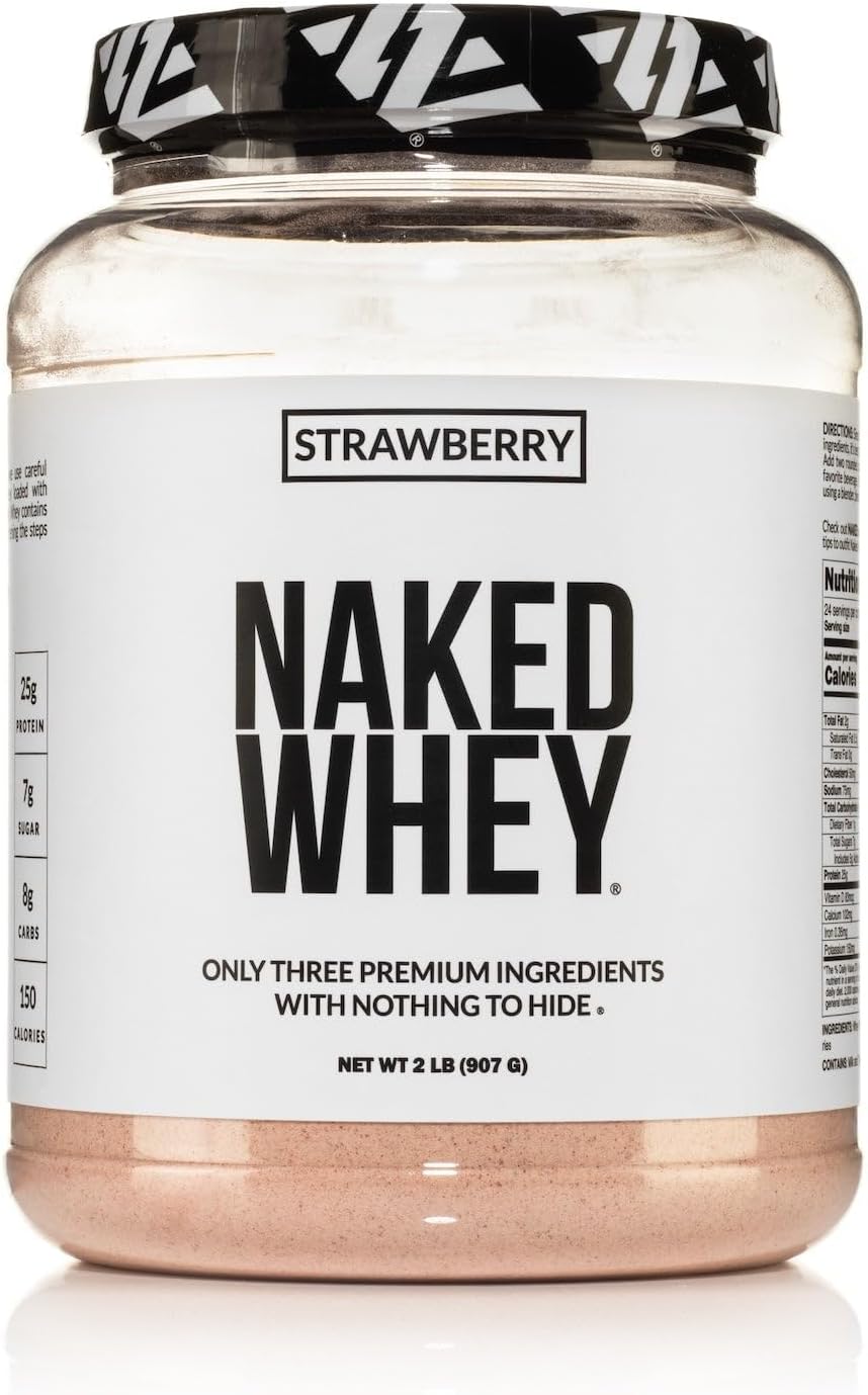 Strawberry Whey Protein Powder with 25g Grass Fed Protein