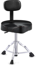 Drum Throne with Backrest - Heavy Duty Hydraulic Seat for Drummers