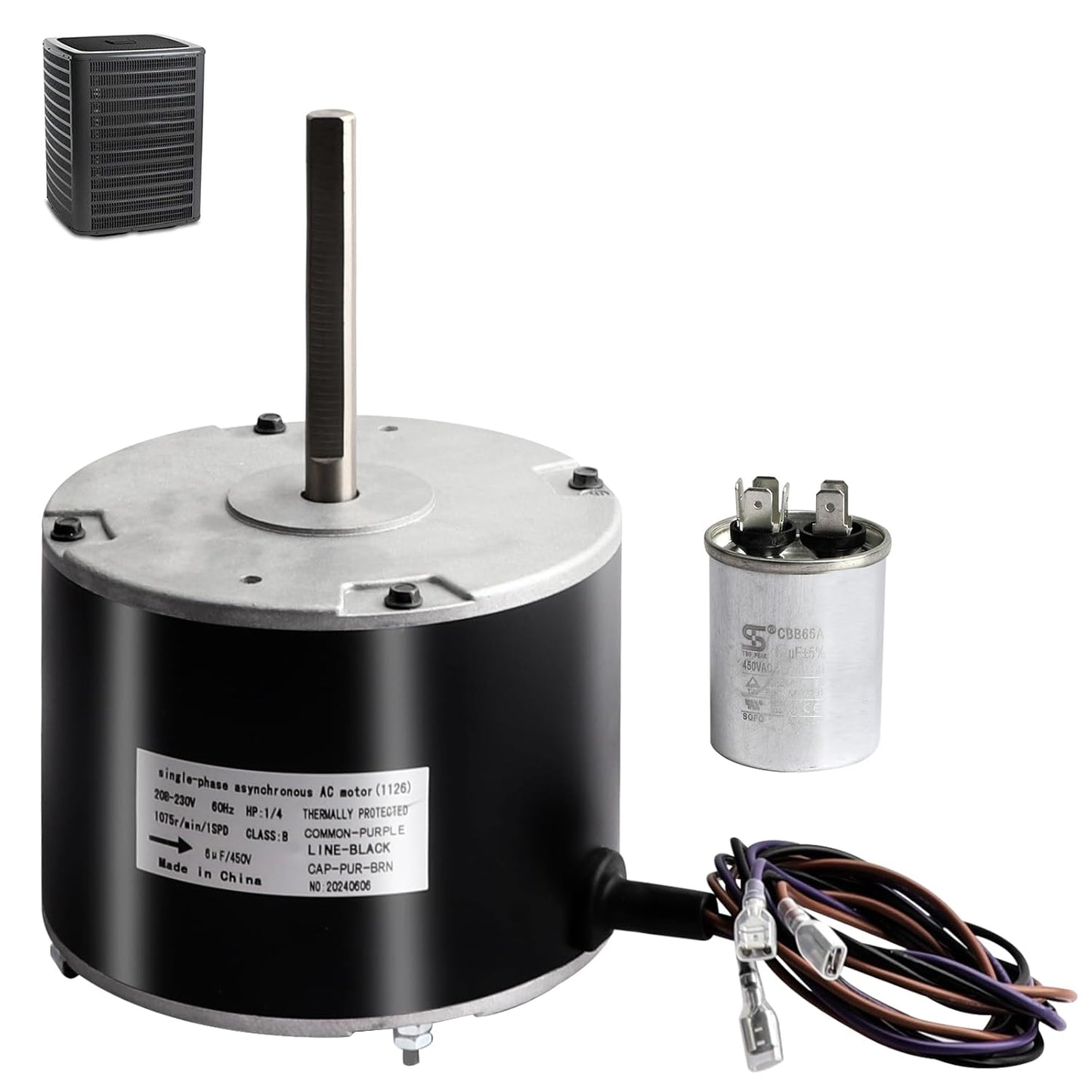 Efficient 1/4 Hp Goodman AC Motor - 830 RPM