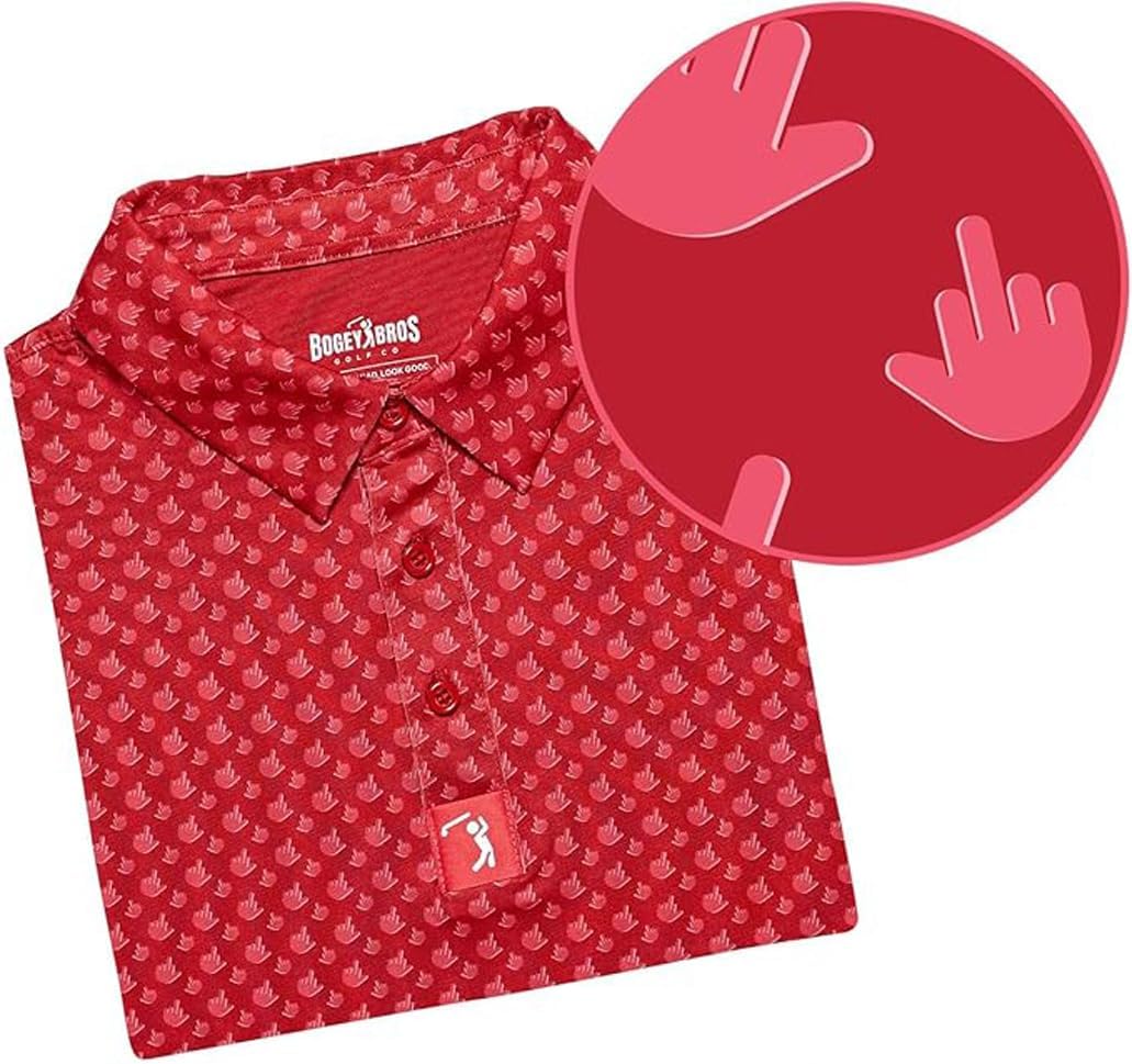 Funny Golf Polo Shirts with UPF 50 Protection for Men