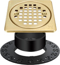 4 Drain Grate Kit Compatible with Schluter Kerdi-Drain - Brushed Brass