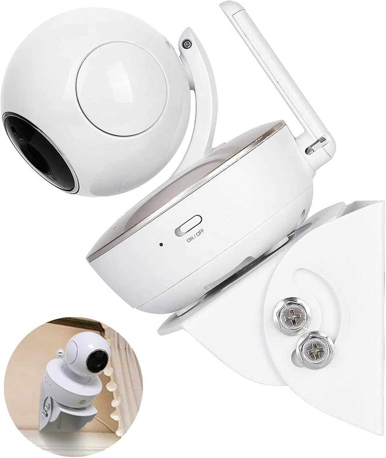 2 Pack Baby Monitor Wall Mount - Perfect Angle, Easy Install! GUMBALL