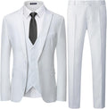 WULFUL Men's 3 Piece Slim Fit Suit Set - Classic Slim Tuxedo Suits