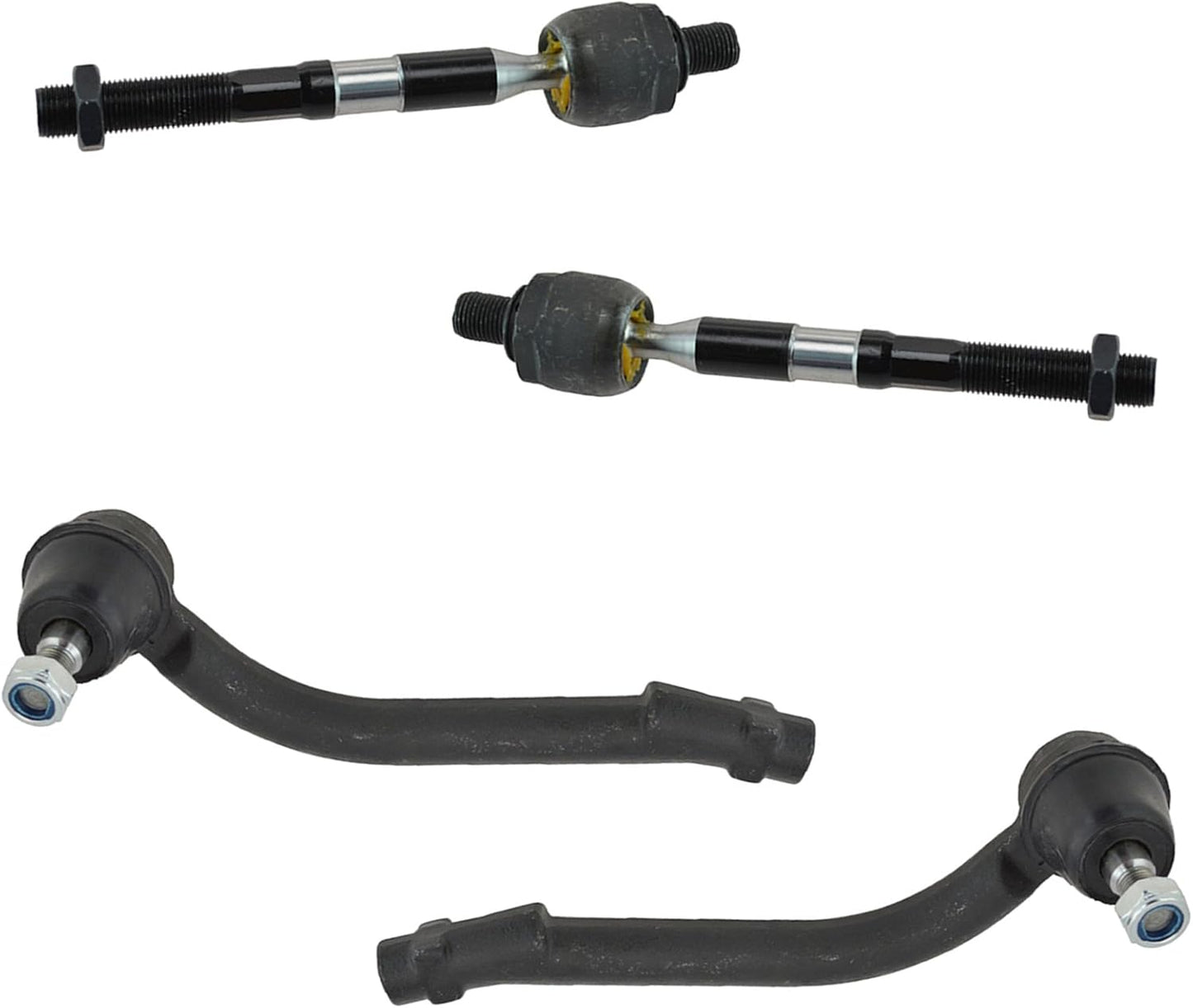 TRQ Front Tie Rod Set for 2007-2012 Hyundai Santa Fe & Kia