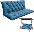 Porch Swing Cushion with Backrest 60x40 in Blue - Thick 5 in Comfort