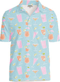 Mens Tipsy Elves Athletic Fit Polo for Men - Bloody Mary Print