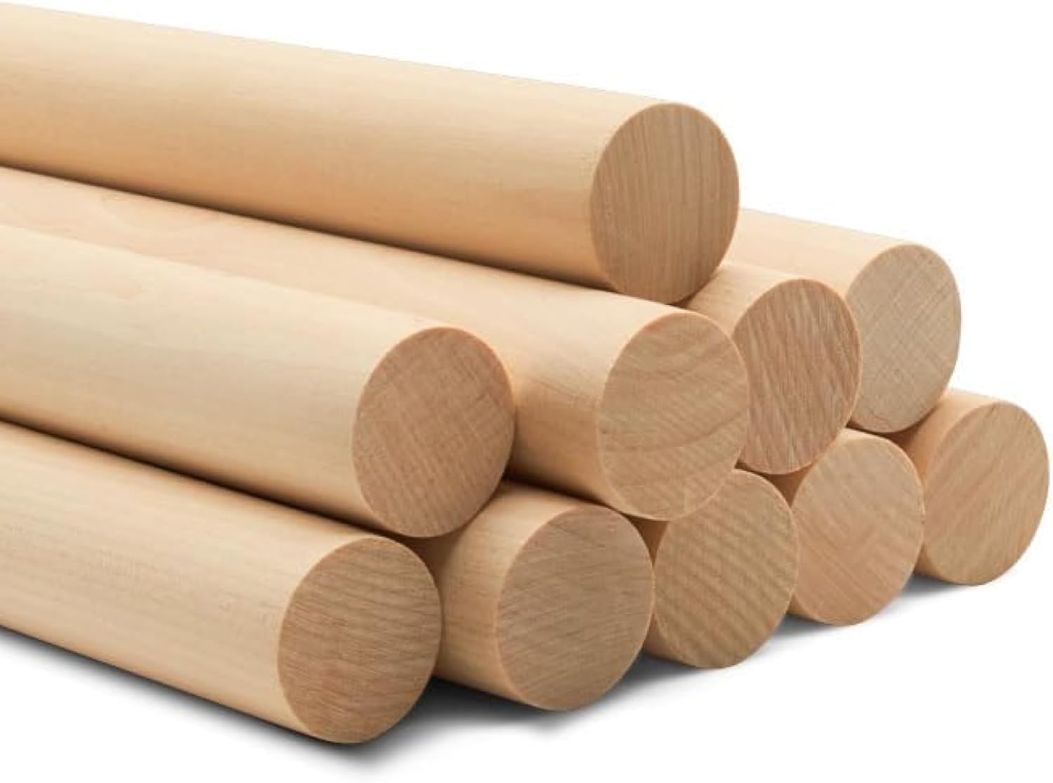 1in x 36in Wooden Dowel Rods Set for Crafting and DIY Projects