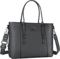 MOSISO PU Leather Laptop Tote Bag for Women - Large Capacity Work