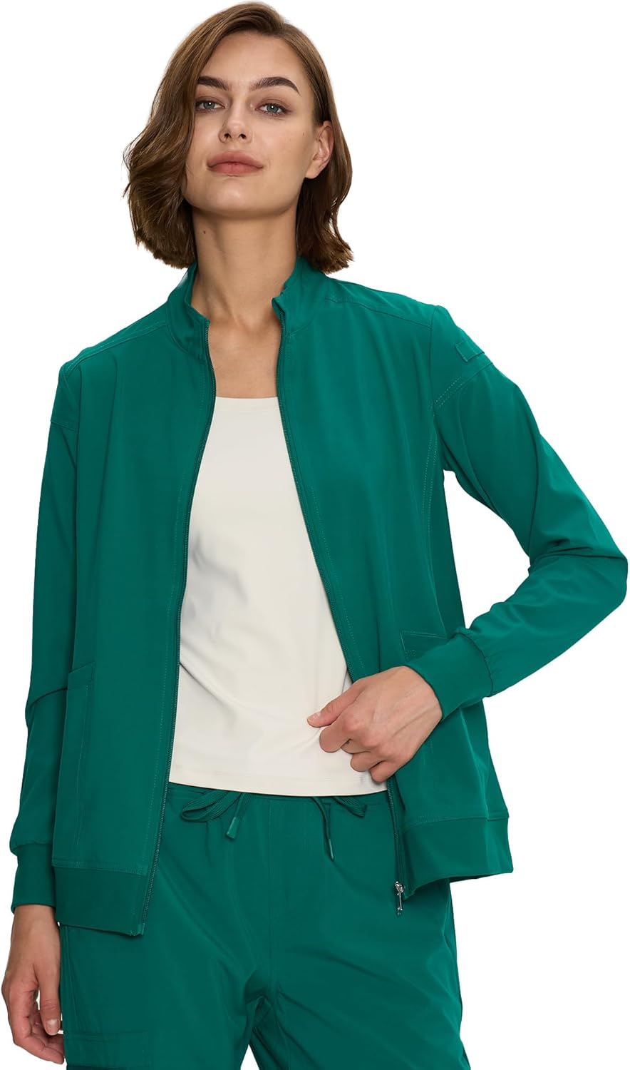 Scrub Jackets for Women: Zip Front Medical Jacket for Nurses