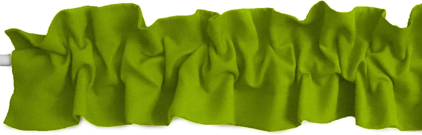 Solid Poplin Sleeve Topper Window Valance for Home Decor