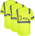 Safety Shirt Short Sleeve High Visibility Reflective Breathable T LX
