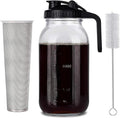 Ucraft Kitchen Glass Cold Brew Maker - 2 Quart Stainless Steel Filter