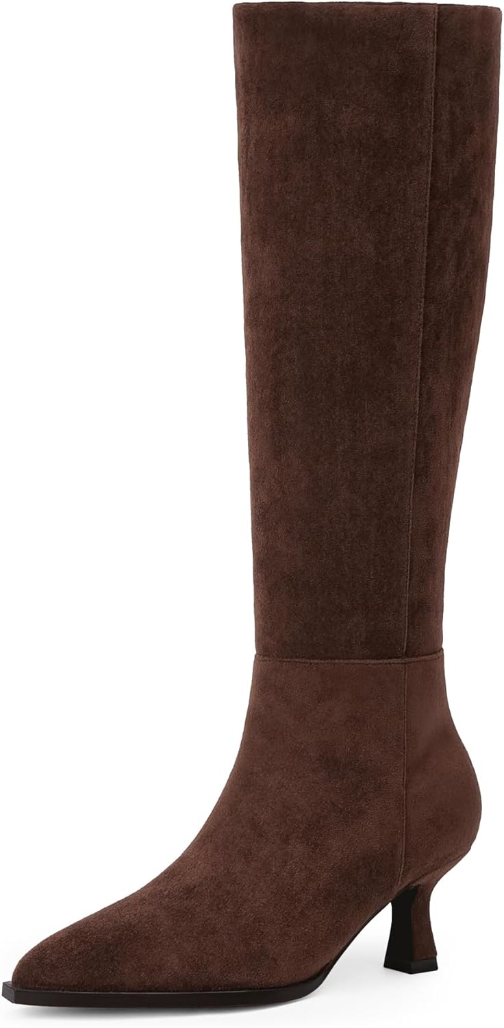 Modatope Knee High Boots with Kitten Heel for Stylish Comfort