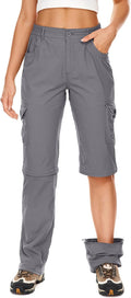 Women's Convertible Hiking Cargo Pants - Quick Dry Zip-Off Capri