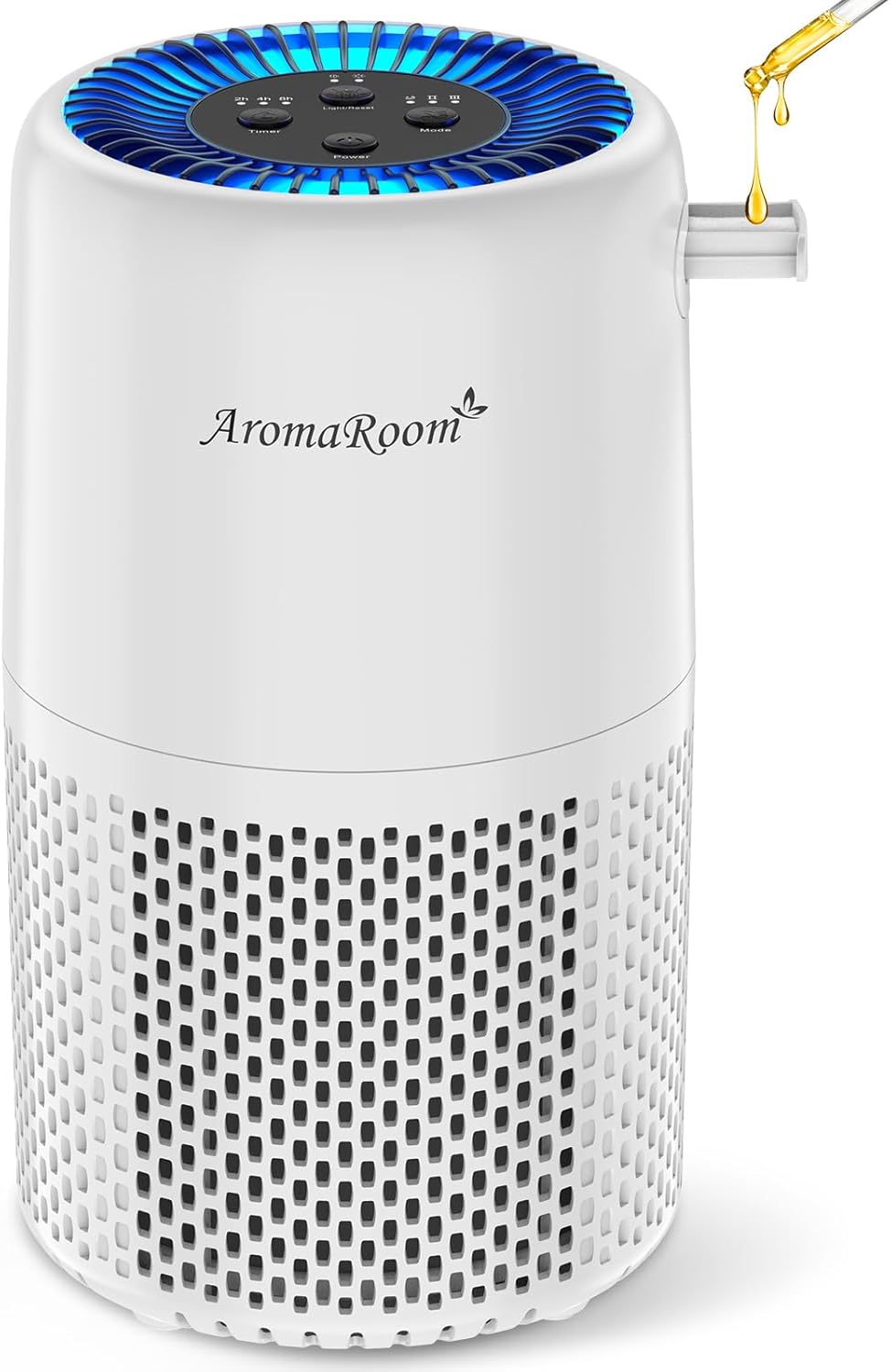 Air Purifier for Home Bedroom - AromaRoom H13 HEPA Filter
