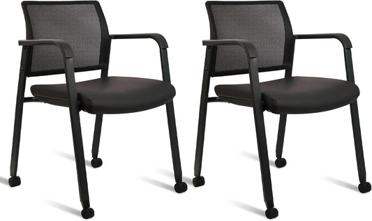 CLATINA Stacking Office Chair with Wheels for Comfort and Style