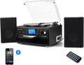 Bluetooth Record Player Turntable with CD/Cassette/Radio - Vinyl