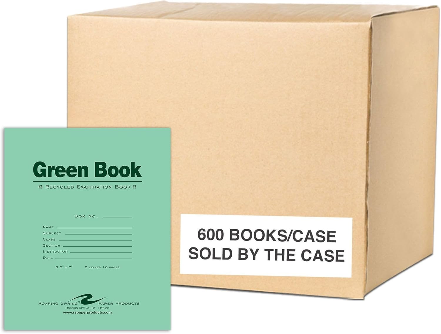 Recycled Green Exam Books for Students by ROARING SPRING