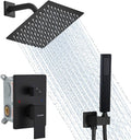 Matte Black Shower System 8 in High Pressure Rain Shower - Durable
