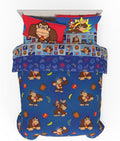 Donkey Kong 7 Piece Full Bedding Set - Reversible Comforter
