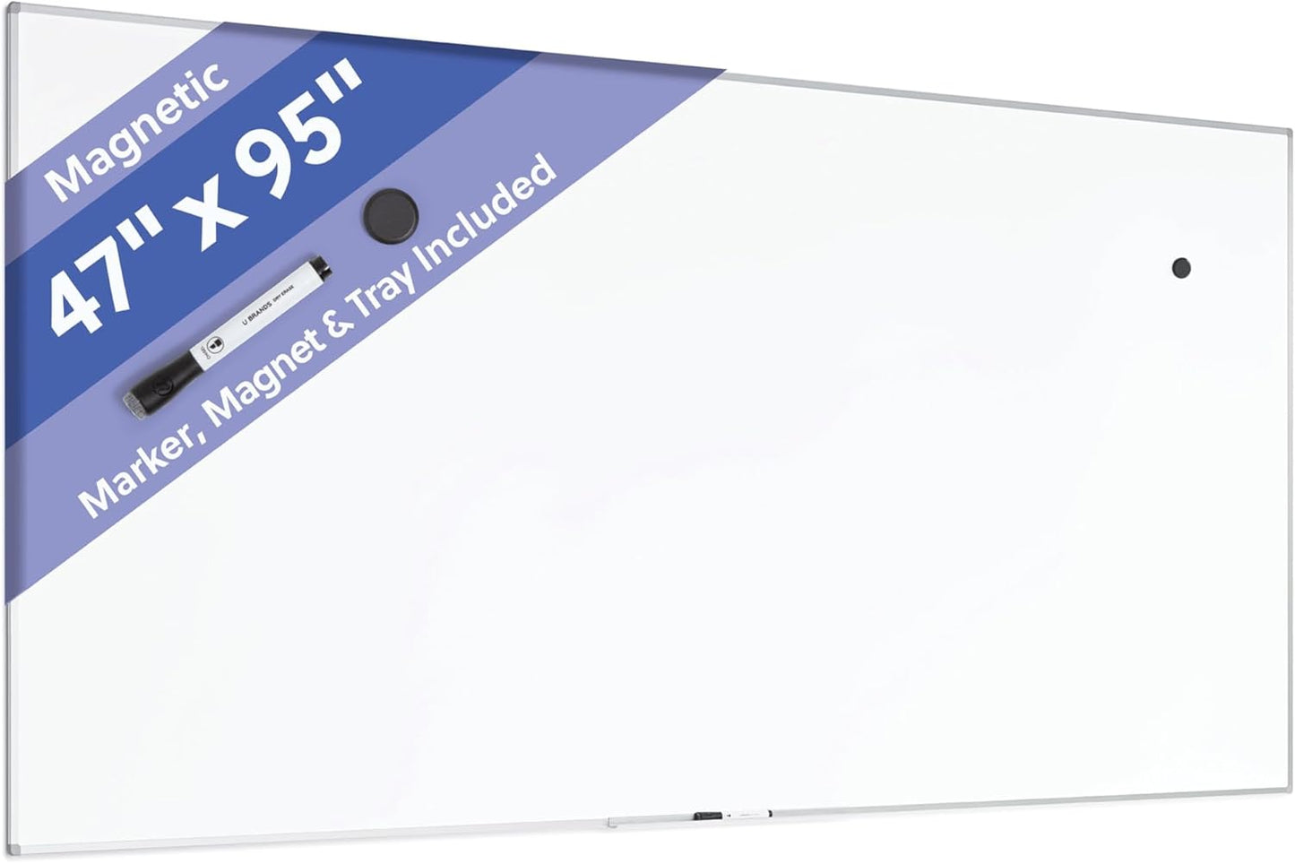 Magnetic Dry Erase Board 96in x 48in with Slim Aluminum Frame