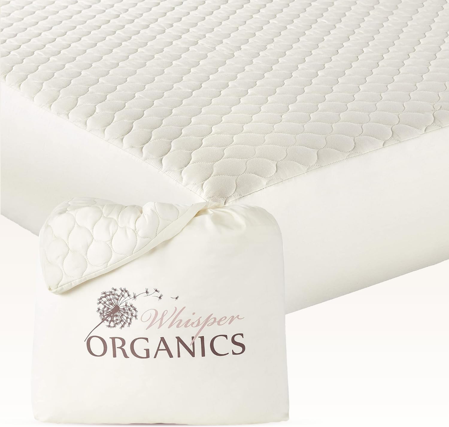 100% Cotton Organic Mattress Pad - Breathable Cooling Protector