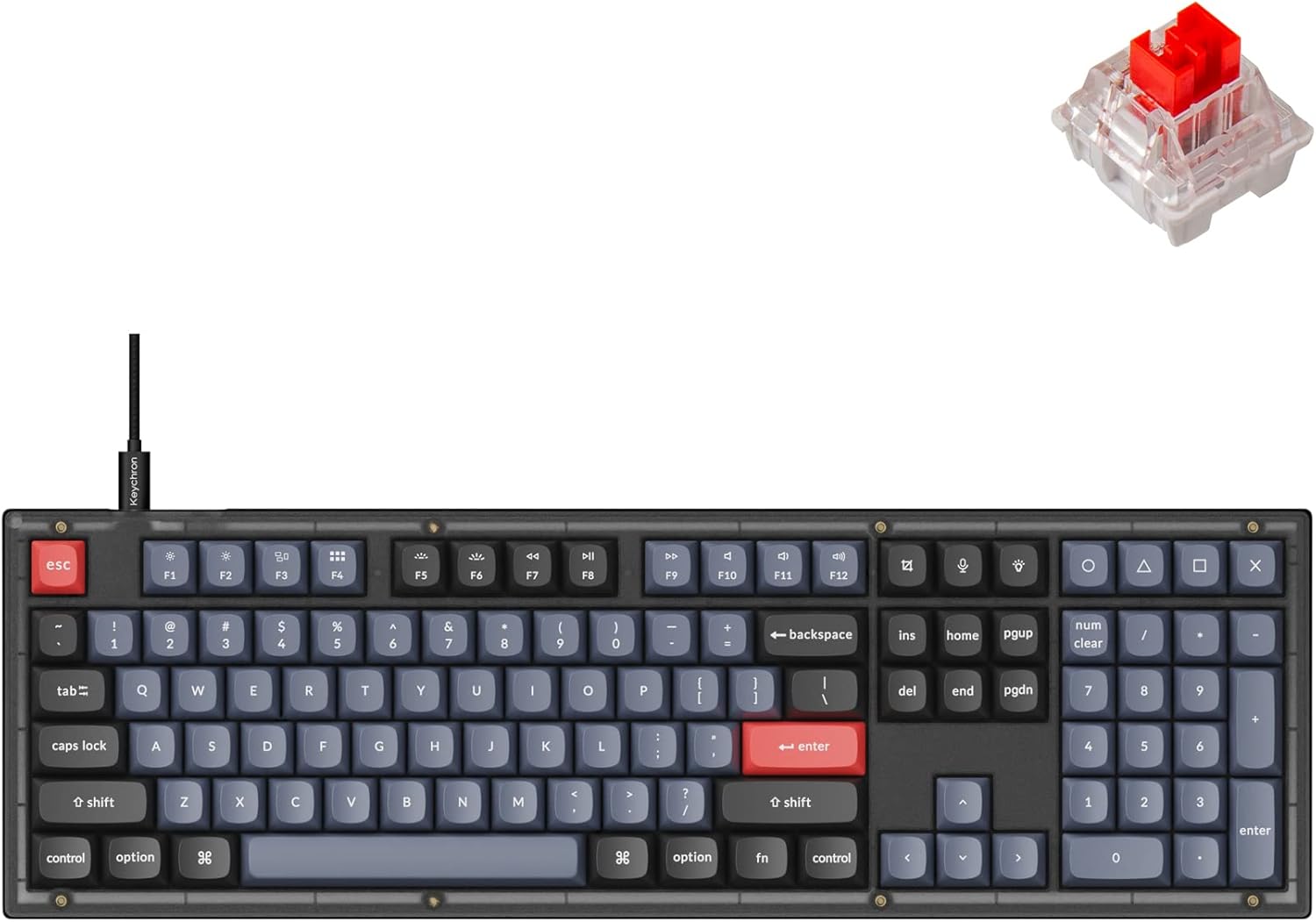 Keychron V6 Wired Custom Mechanical Keyboard for All Users