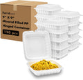 Clamshell Take Out Food Containers 9in x 9in - Eco Mineral Blend