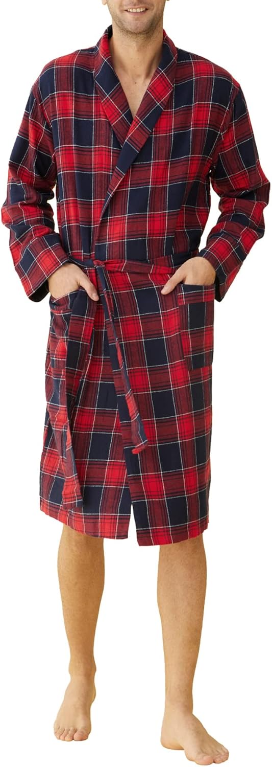 Latuza Men's Cotton Flannel Robe for Ultimate Comfort and Style