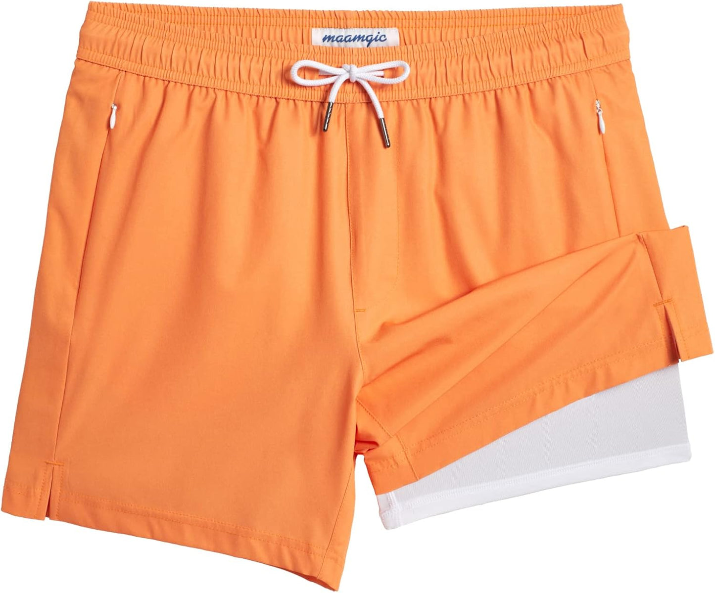 maamgic 5inch Mens Swimming Trunks with Compression Liner