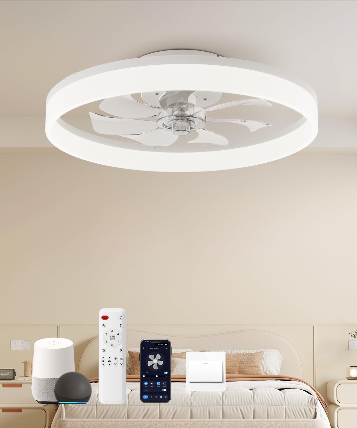 Smart Ceiling Fans with Light and Remote for Year-Round Comfort